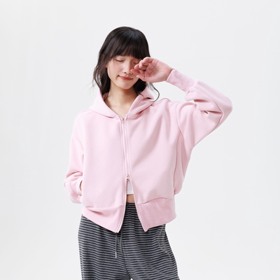 重磅短款廓形连帽卫衣男女