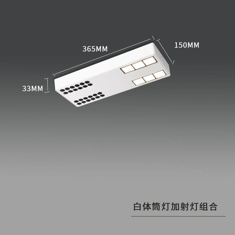 led方形超薄明装筒射灯简卧室客厅防眩斗胆灯吸顶天花筒灯无主灯