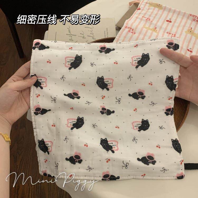 婴儿毛巾宝宝纯棉六层纱布小方巾新生儿超软手帕洗脸洗澡口水巾