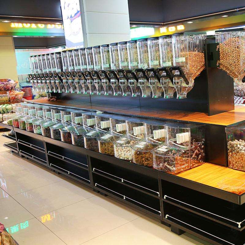 壁挂式谷物分配器货架加厚重力盒食品糖果盒五谷杂粮盒麦片重力盒