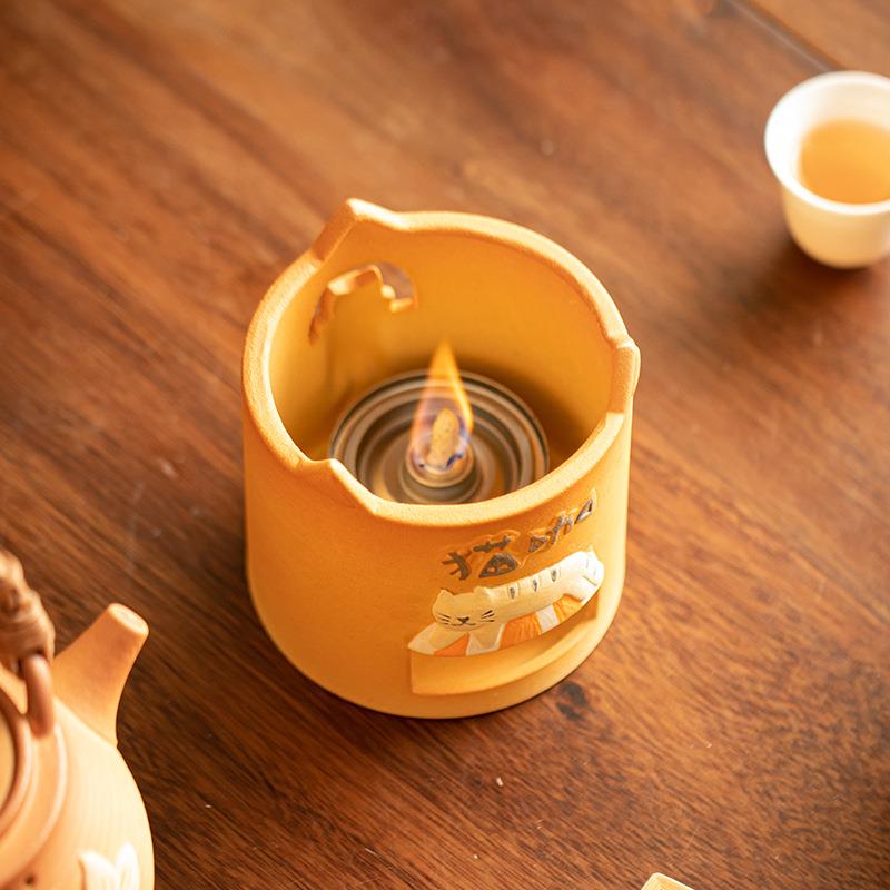 日式温茶炉小火炉可干烧大容量茶壶家用户外酒精炉大号温茶煮茶炉