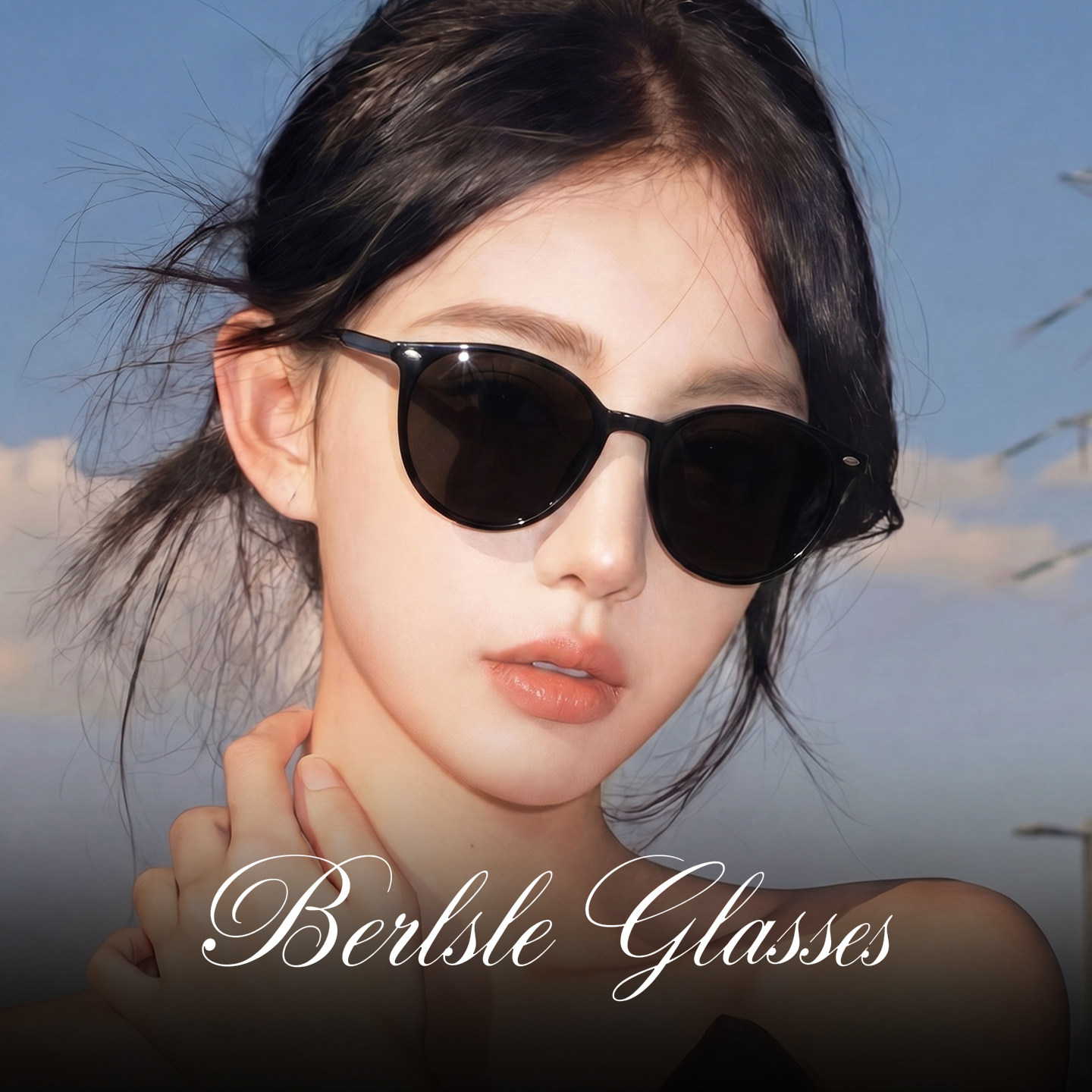 复古猫眼墨镜女高级感方圆脸近视图片