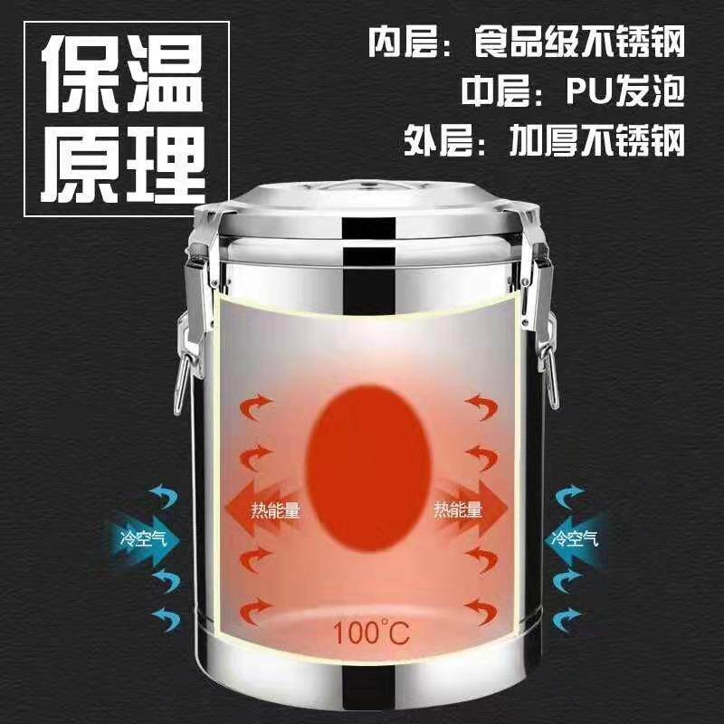 不锈钢保温桶米饭桶保温奶茶桶大容量开水桶商用豆浆桶餐厅汤粥桶