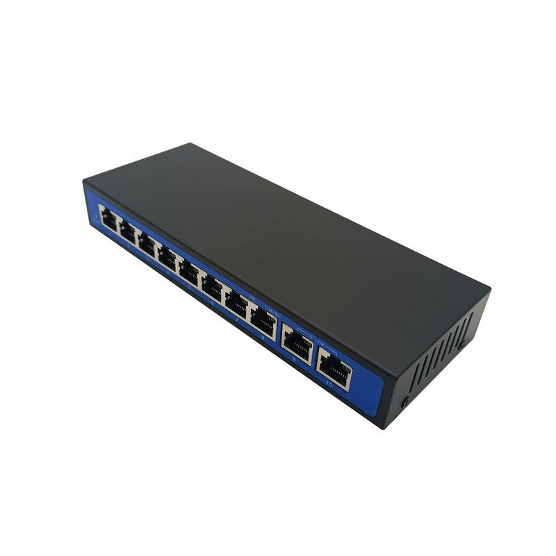 24V百兆8+2PO非标交换机8口POE供电可选12V/24V/36V/48V