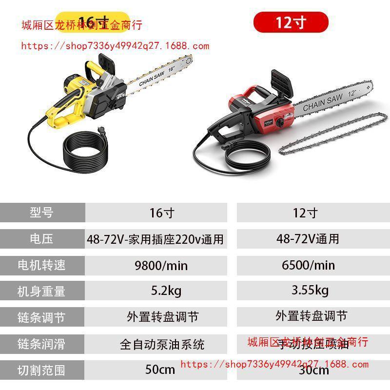 有刷新款锯子锯木头家用手持两用电链锯砍柴神器大功率通用伐木锯