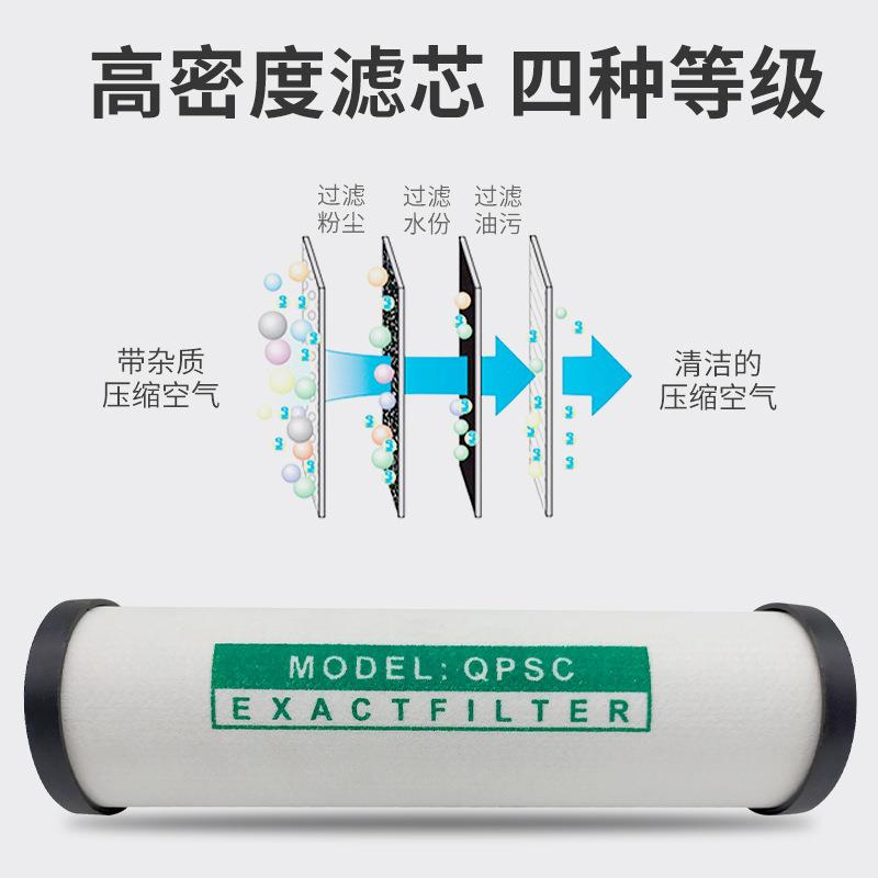 露典不锈钢精密过滤器螺杆空压机过滤芯除油杂质管式冷干机过滤器