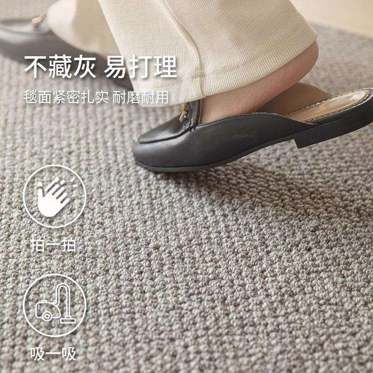 羊毛地毯纯色高端大宅入户门地垫轻奢高级大门口玄关脚垫耐脏垫子
