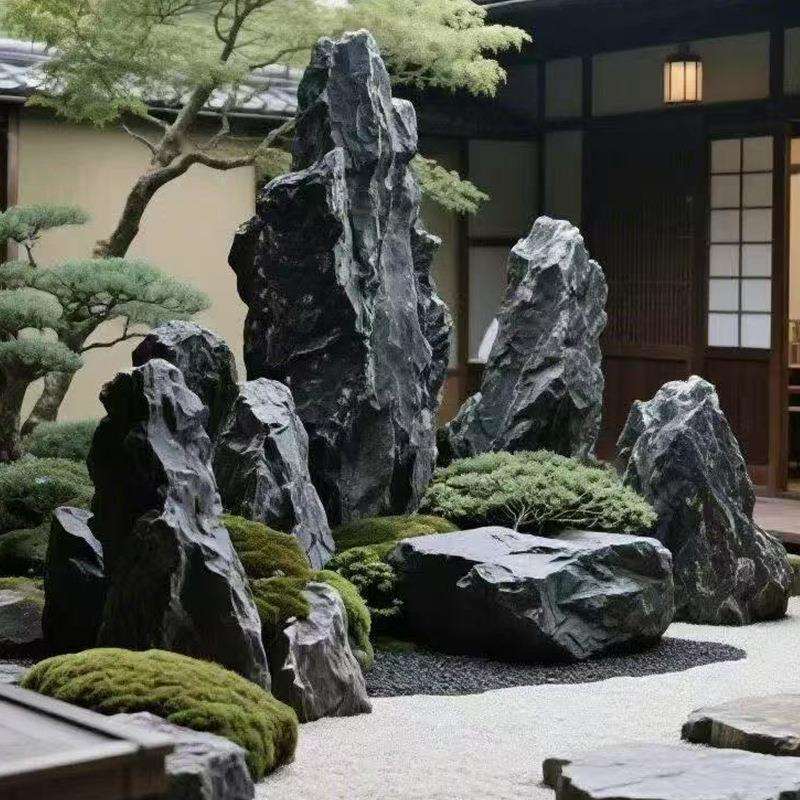 英德太湖石假山水池鱼池造景石头园林假山景观大型假山水系景观石