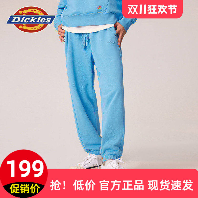 [纯棉]Dickies帝酷适简约束脚卫裤女款2026秋新款宽松运动长裤子