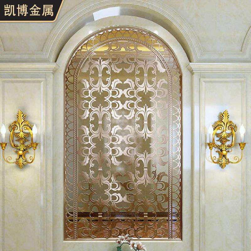 新中式铝合金屏风隔断玄关客厅入户遮挡装饰门洞承接酒店别墅工程