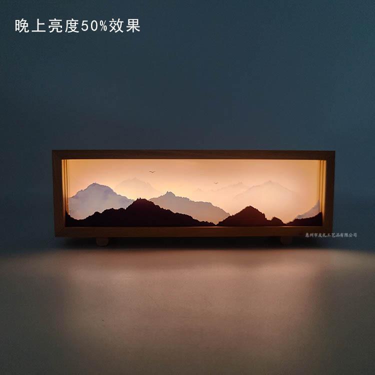 创意灯箱3d充电款灯光画小夜灯触摸式控制无极调光床头氛围灯装饰图片