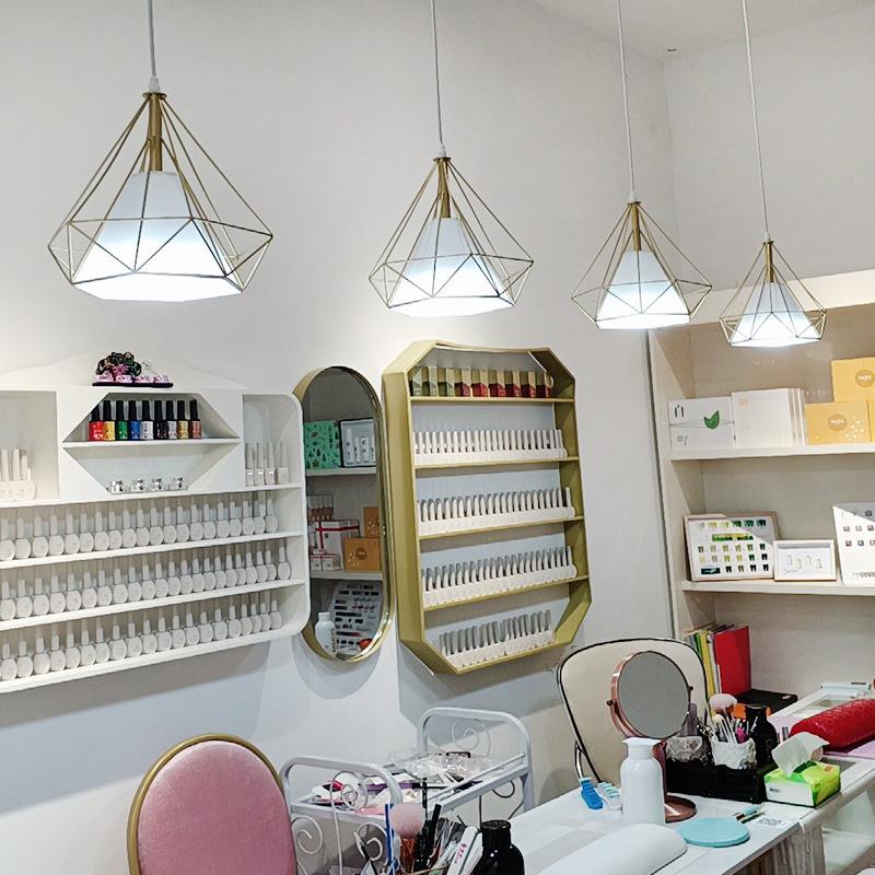 美甲店吊灯轨道射灯理发美发灯具餐厅吧台创意个性店铺超亮专用灯