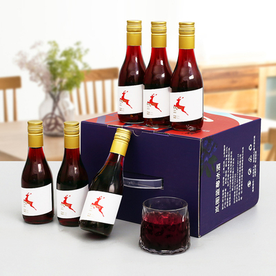 精酿蓝莓酒低度微醺果酒送女友生日礼物小甜酒187ml*6瓶7%vol礼盒