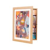 强磁吸翻盖儿童艺术框艺术作品油画收纳相框可摆可挂创意