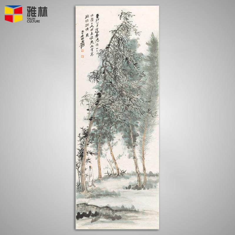 厂家直供张大千艺术微喷家居客厅书房装饰画花鸟墨竹字画画芯