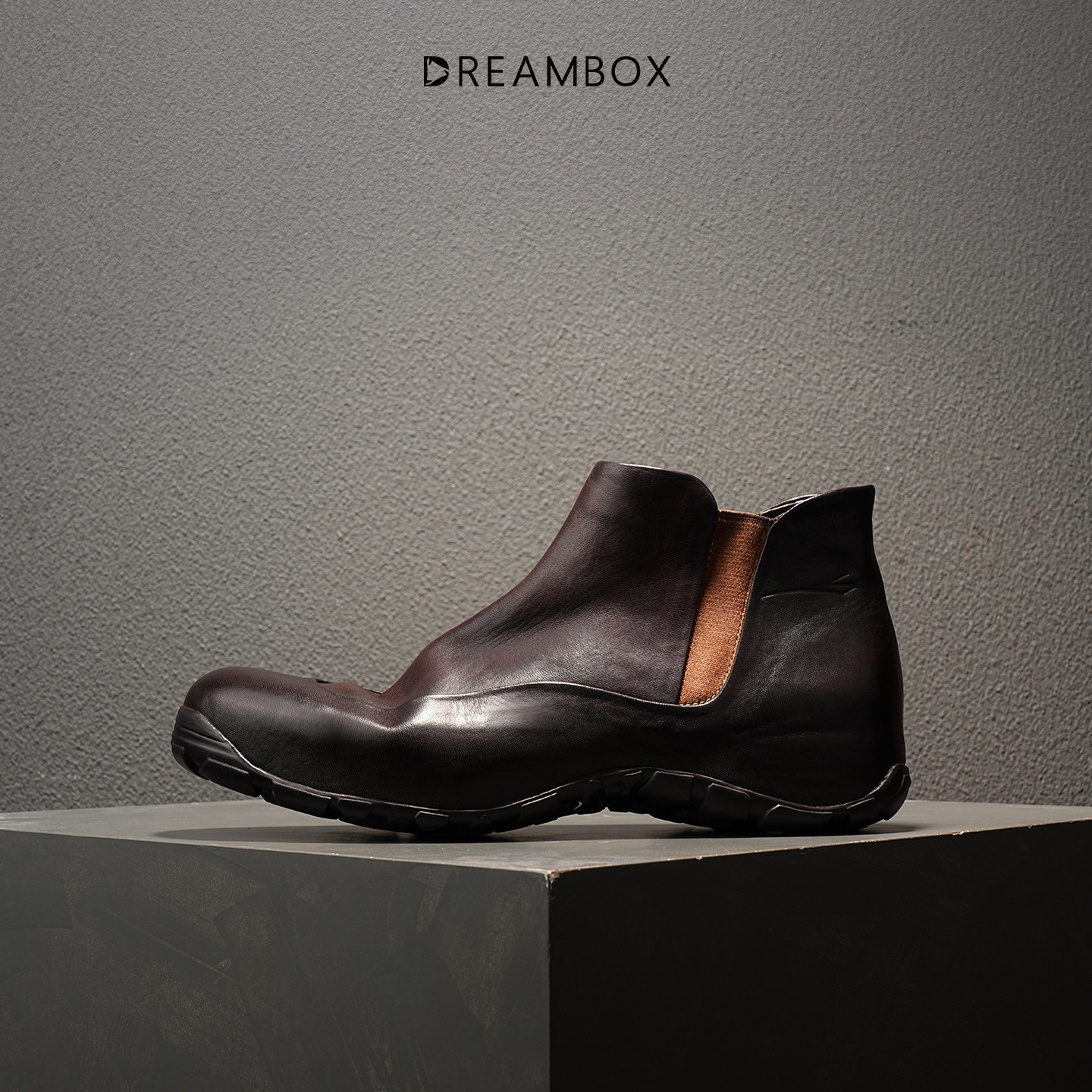 DREAMBOX内增高马皮切尔西靴
