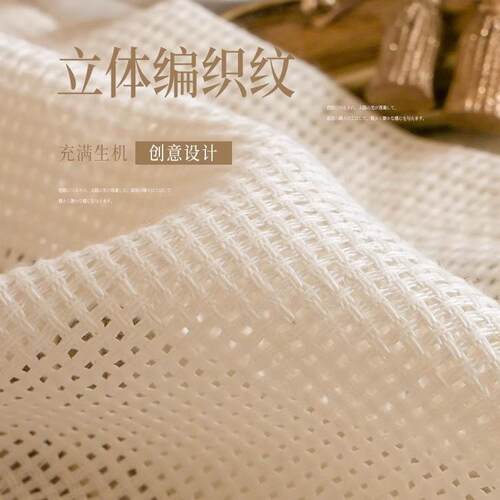 日式流苏纱帘透光不透人棉麻窗帘短款半帘遮阳飘窗隔断门帘免打孔