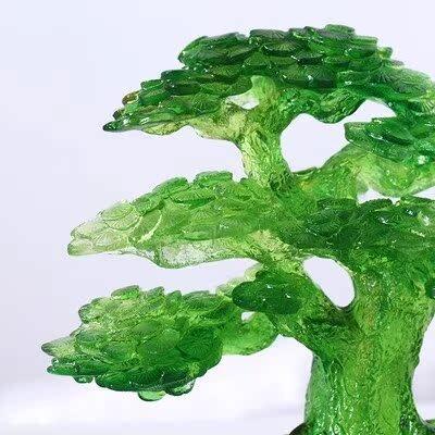 琉璃发财树摇钱树风水摆件客厅办公招财开业送礼基业常青迎客松