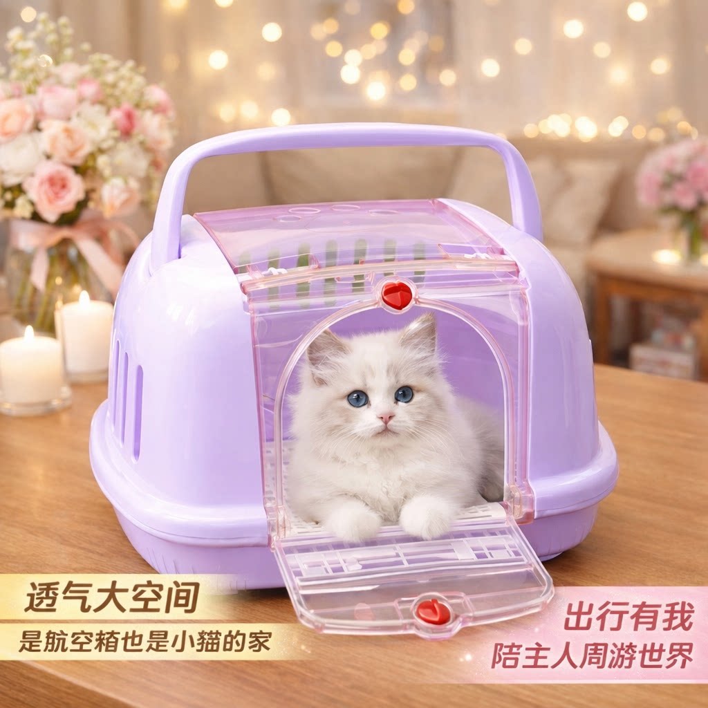 猫窝太空舱航空箱猫包小型犬狗笼车载手提便携外出透气通用笼子
