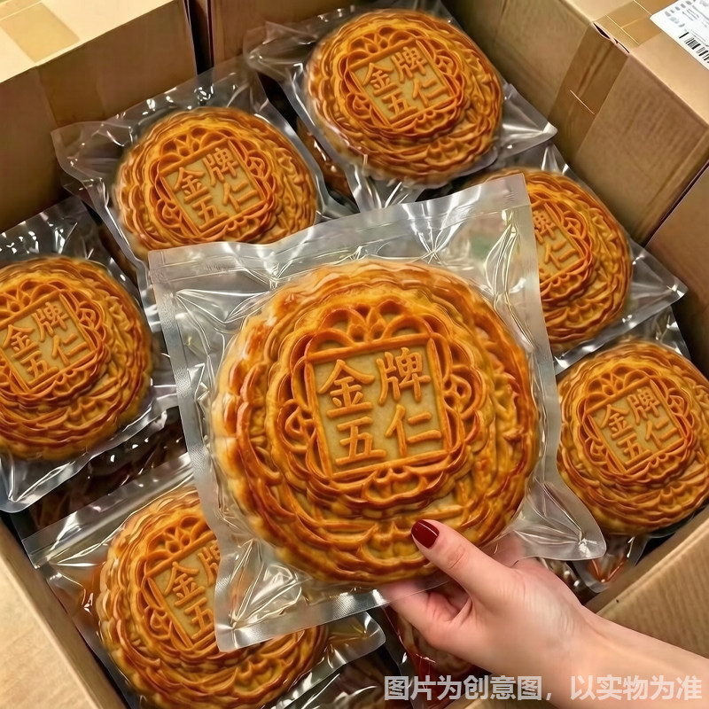 【特价大10个】2斤五仁大月饼传统手工老式五仁散装大月饼整箱