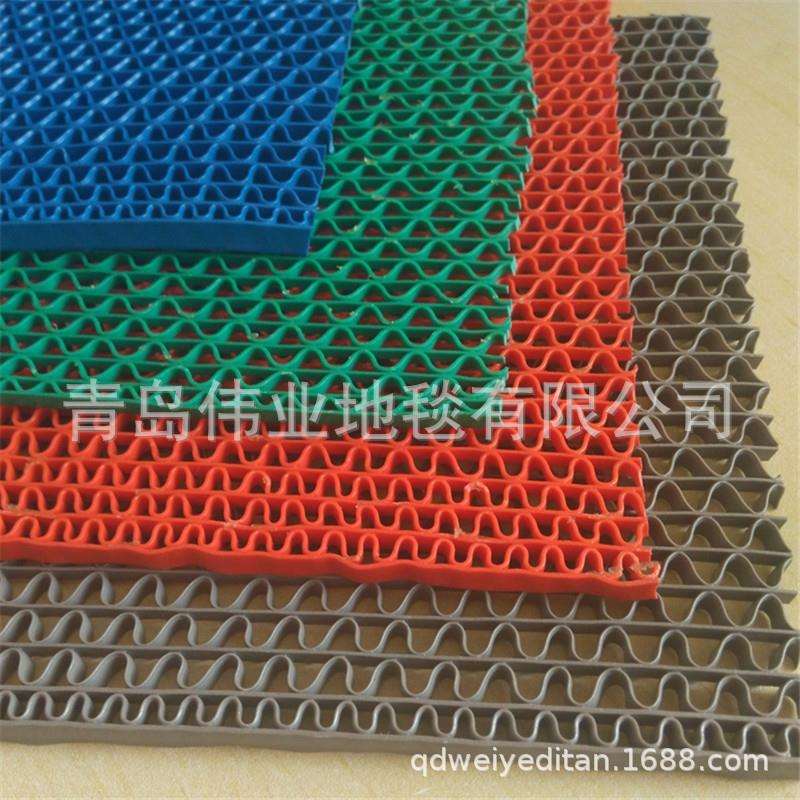 源头工厂S形镂空网格厨房卫生间pvc塑料防滑垫网眼漏水橡胶地垫