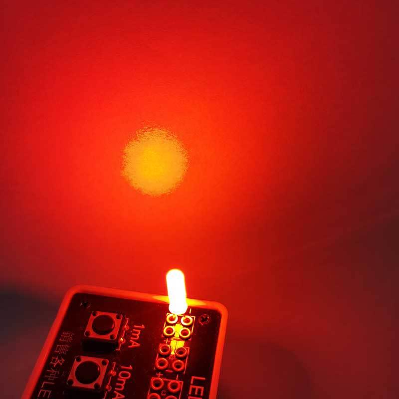 红光高头F5灯珠蓝光圆头5mm长胶体灯珠直插式LED灯珠发光二级管图片