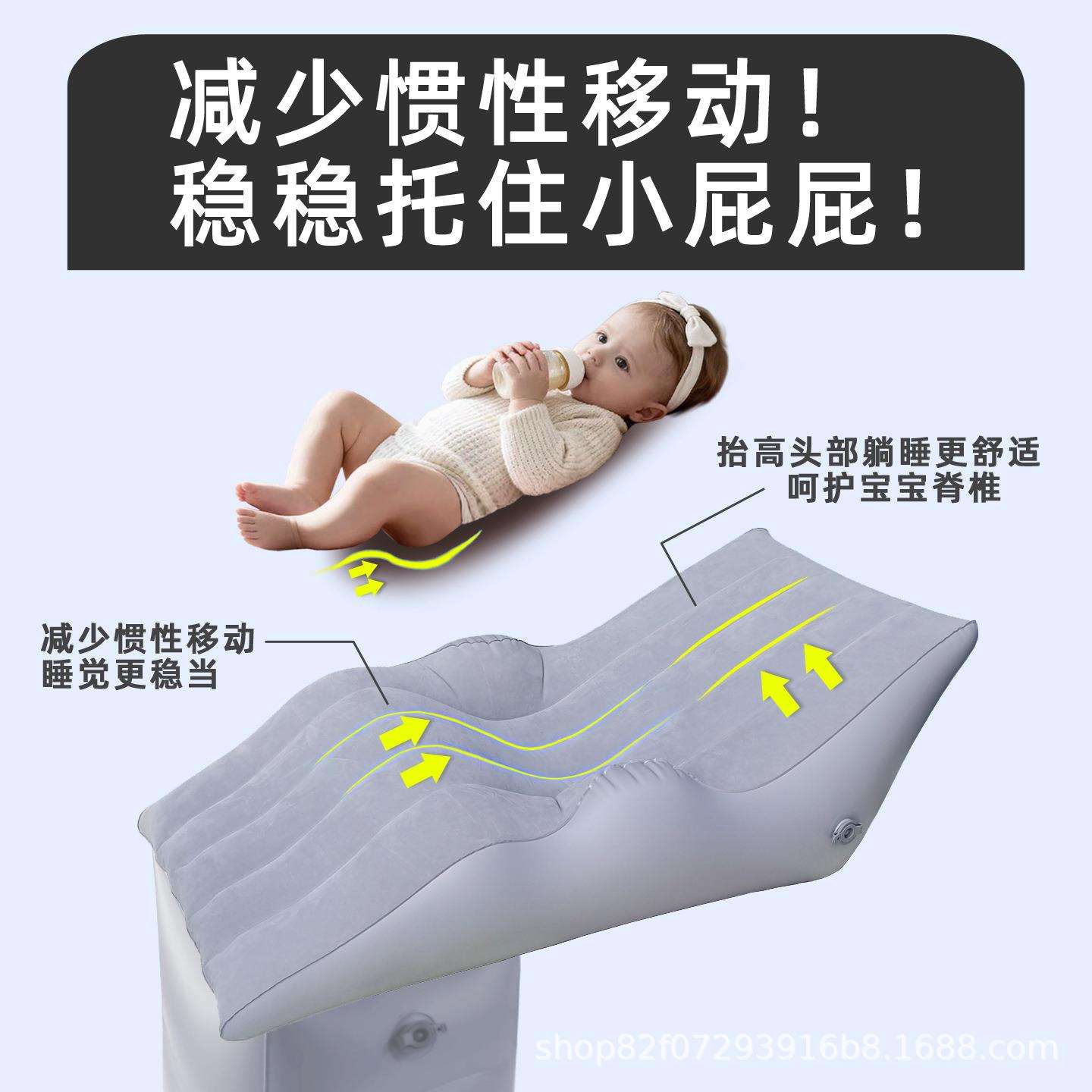 便携式儿童充气旅行车载床汽车后排座睡觉火车飞机躺睡沙发椅神器