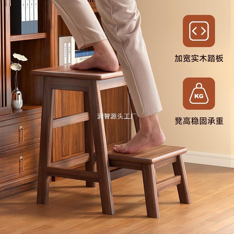 实木折叠梯凳家用梯子两用吧台凳登高取物置物爬高多功能台阶凳子