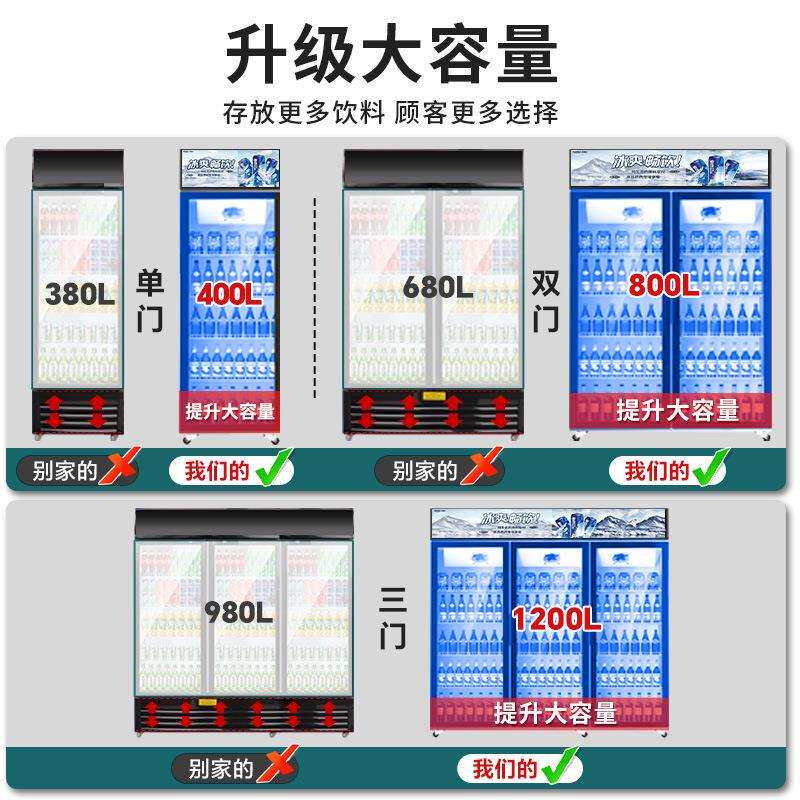 冷藏展示柜啤酒饮料商用冰柜商场便利店大容量节能静音