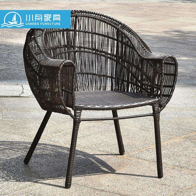 露台藤制桌椅三件套下午茶家具简约咖啡桌椅组合藤编阳台户外藤艺
