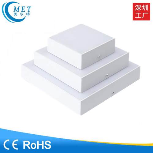 全铝超薄圆形方形吸顶式防雾贴片明装筒灯走廊玄关过道阳台灯42w