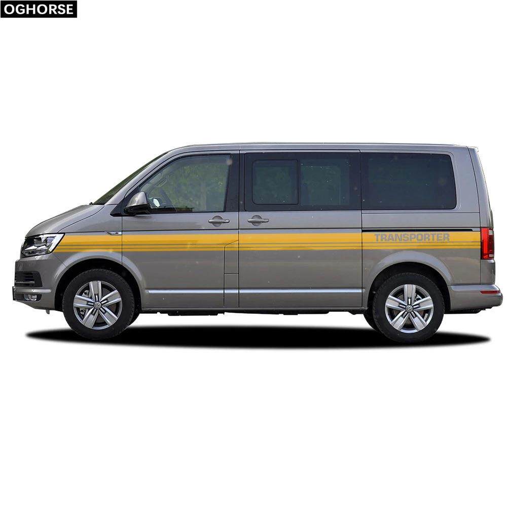 适用大众VW TRANSPORTER车贴T6房车改装饰贴纸T5车门侧条纹贴膜T4
