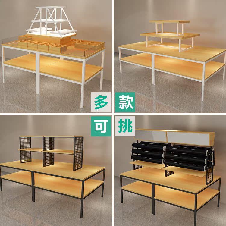 彩妆柜台展示柜流水台文具店货架中岛柜精品饰品展示架中岛展示台