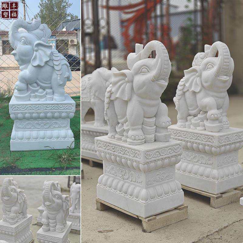厂家直供石雕大象门口石雕大象景区石雕大象大理石
