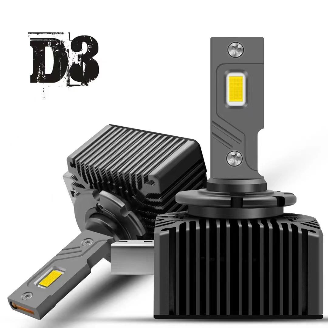 直插式D系列LED大灯单铜管90W大功率高亮灯D1S/D2S/D3S/D4/D5/D8