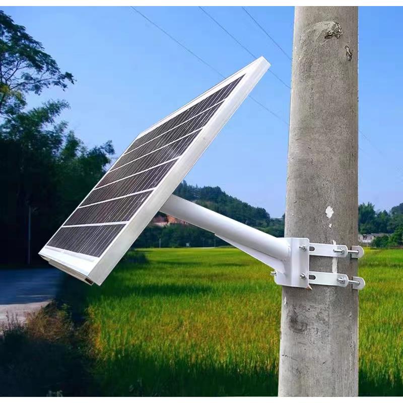 光伏板支架太阳能板监控安装50W80W100W工程装电杆支架配全套螺丝