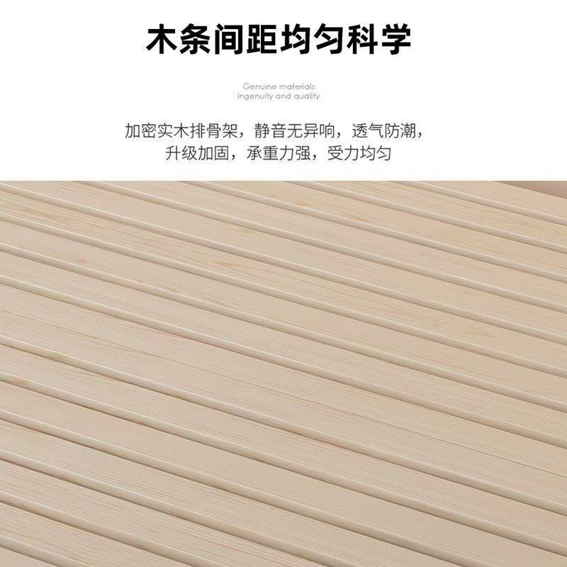 无床头背板床板实木防潮排骨架铺板榻榻米床架子民宿家用日式矮床