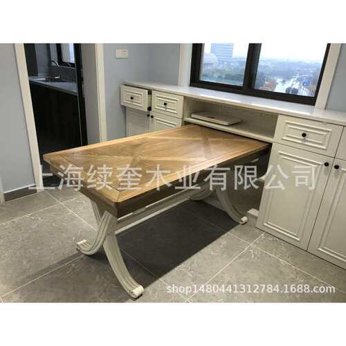 RH美式实木做旧长餐桌设计师出口别墅跨境电商亚马逊供应商家具