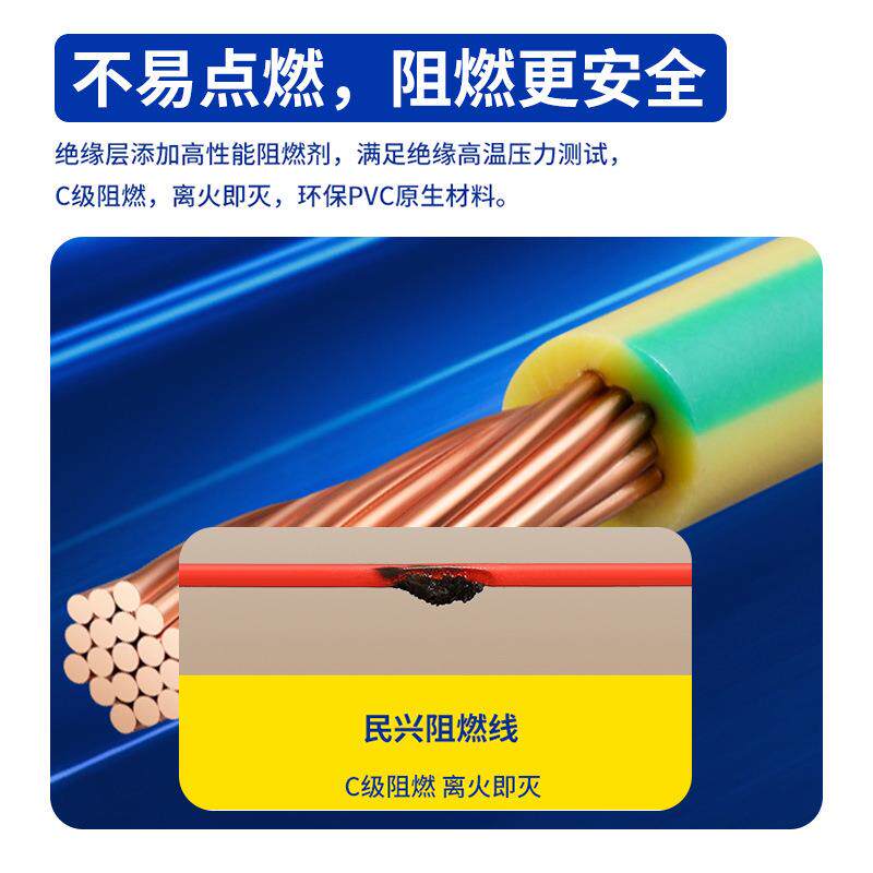 BVR电线25/35/50/120大平方单芯多股软铜芯家装阻燃 国标电线图片