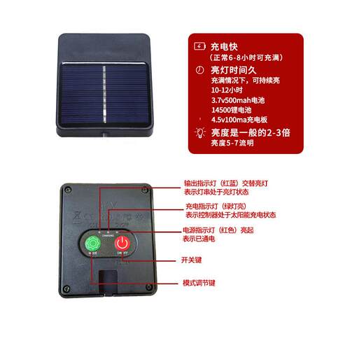 太阳能氛围灯升级款灯串节日装饰彩灯带遥控高亮铜线灯庭院发光灯