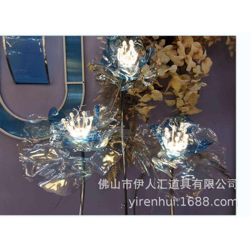 伊人汇水晶花路引铁艺镀金婚庆礼宴会舞台酒店迎宾道具源头工厂
