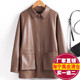 风衣显瘦大码 中长款 外套2025春秋欧美风 宽松廓版 真皮皮衣女韩版