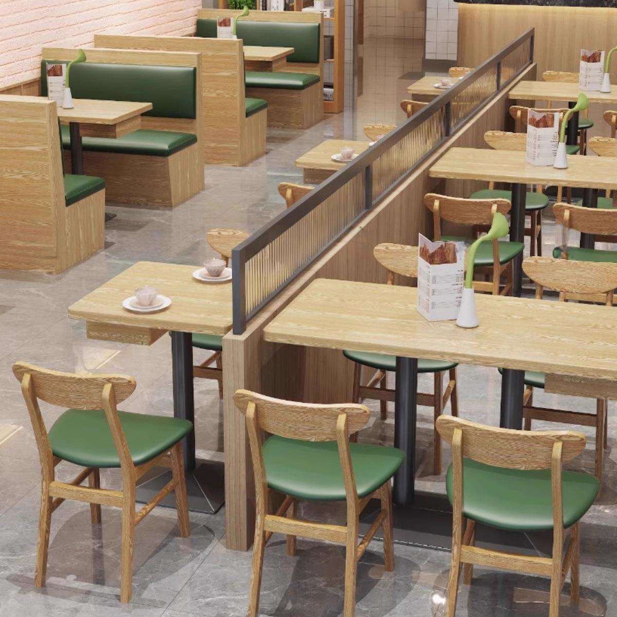 跨境出口主题餐厅餐饮卡座沙发 饭店快餐粉馆面馆咖啡厅饭店桌椅