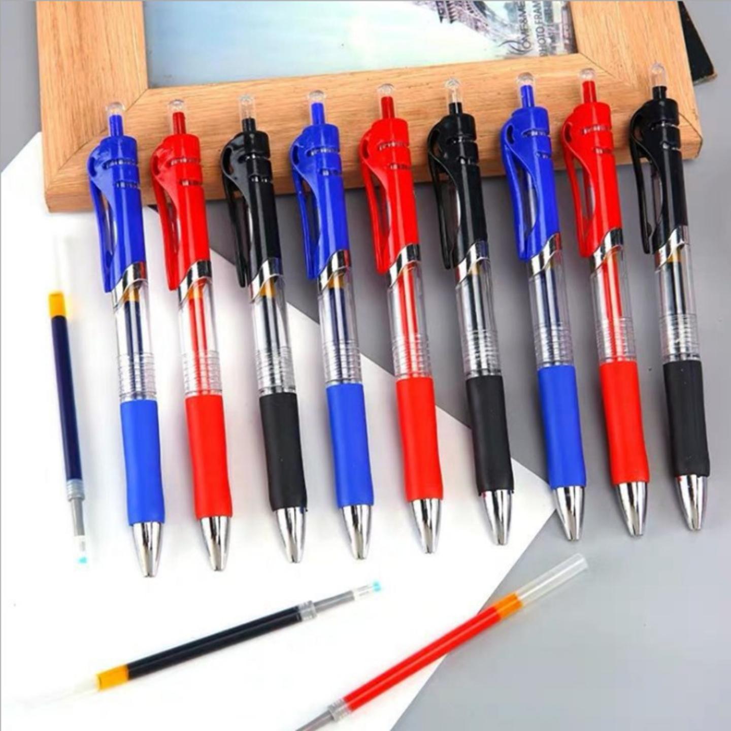 按动笔圆珠笔签字笔盒装文具学生