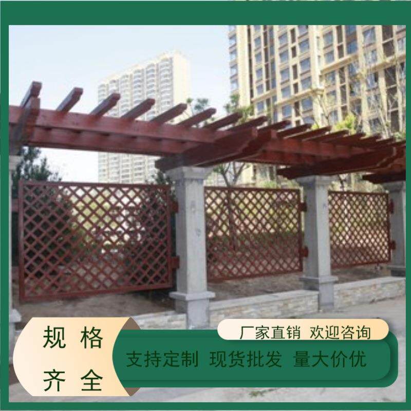 碳化木户外防腐凉亭长廊别墅木栈道门头樟子松葡萄架庭院圆柱大方