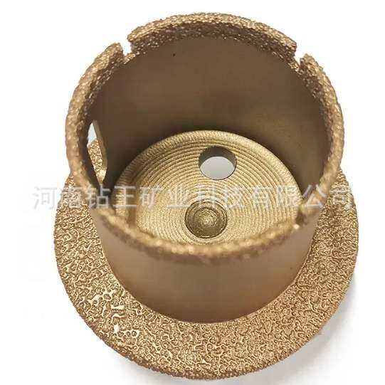 外贸台盆开孔器下水管M14/三角柄水槽大理石材金刚石双层打孔钻头