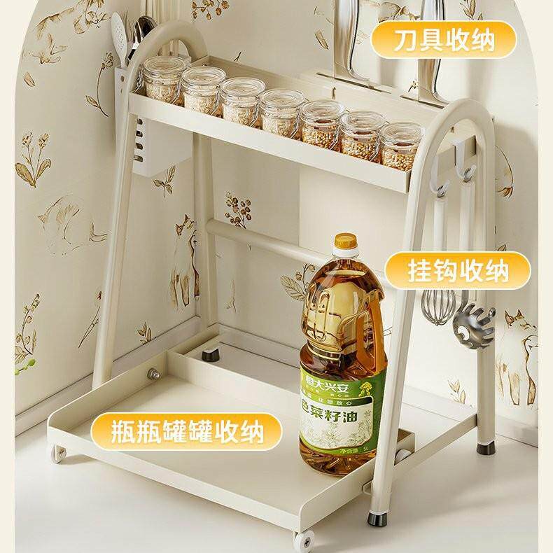 家用台面调料品置物架厨房双层多功能调味料放油盐酱醋的收纳架子