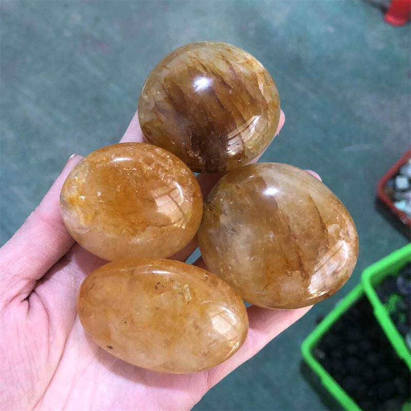 天然黄胶花水晶把玩大颗粒扩香石外贸热销装饰水晶工艺品摆件