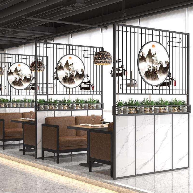 【双丰工厂】工业风屏风装饰餐厅卡座绿植隔断墙铁艺围栏酒吧隔栏