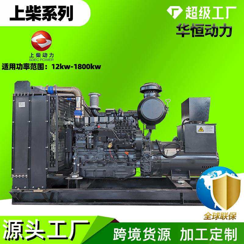 100千瓦上柴发电机组学校酒店备用电源无刷柴油发电机发动机电瓶